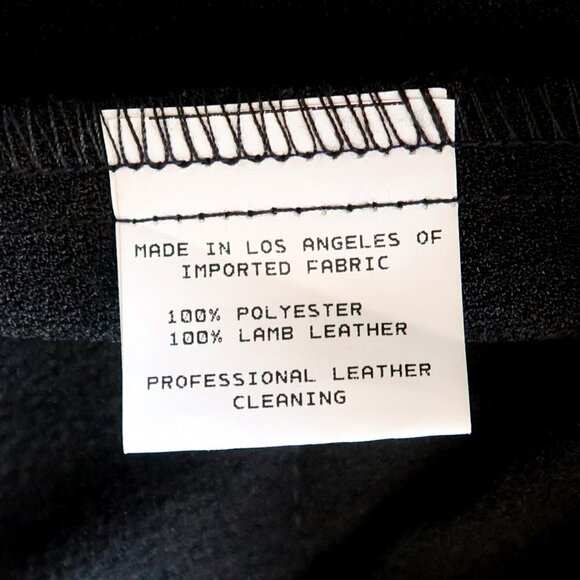 Anthropologie Dina Agam Black Crepe & Blue Lambskin Mock Sleeveless Shift Dress - Picture 14 of 16